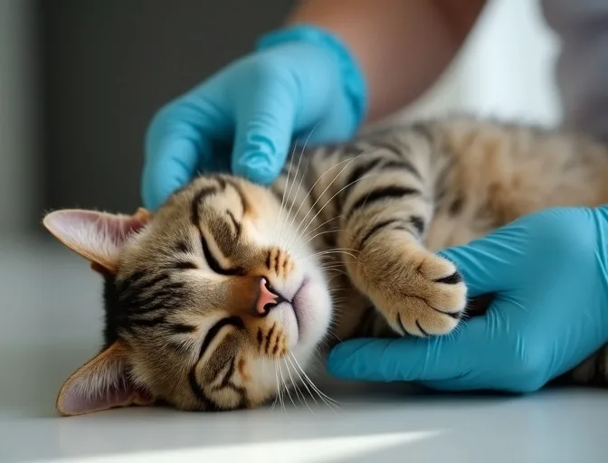 Specialist carefully handling a deceased cat with dignity in Clifton Hill